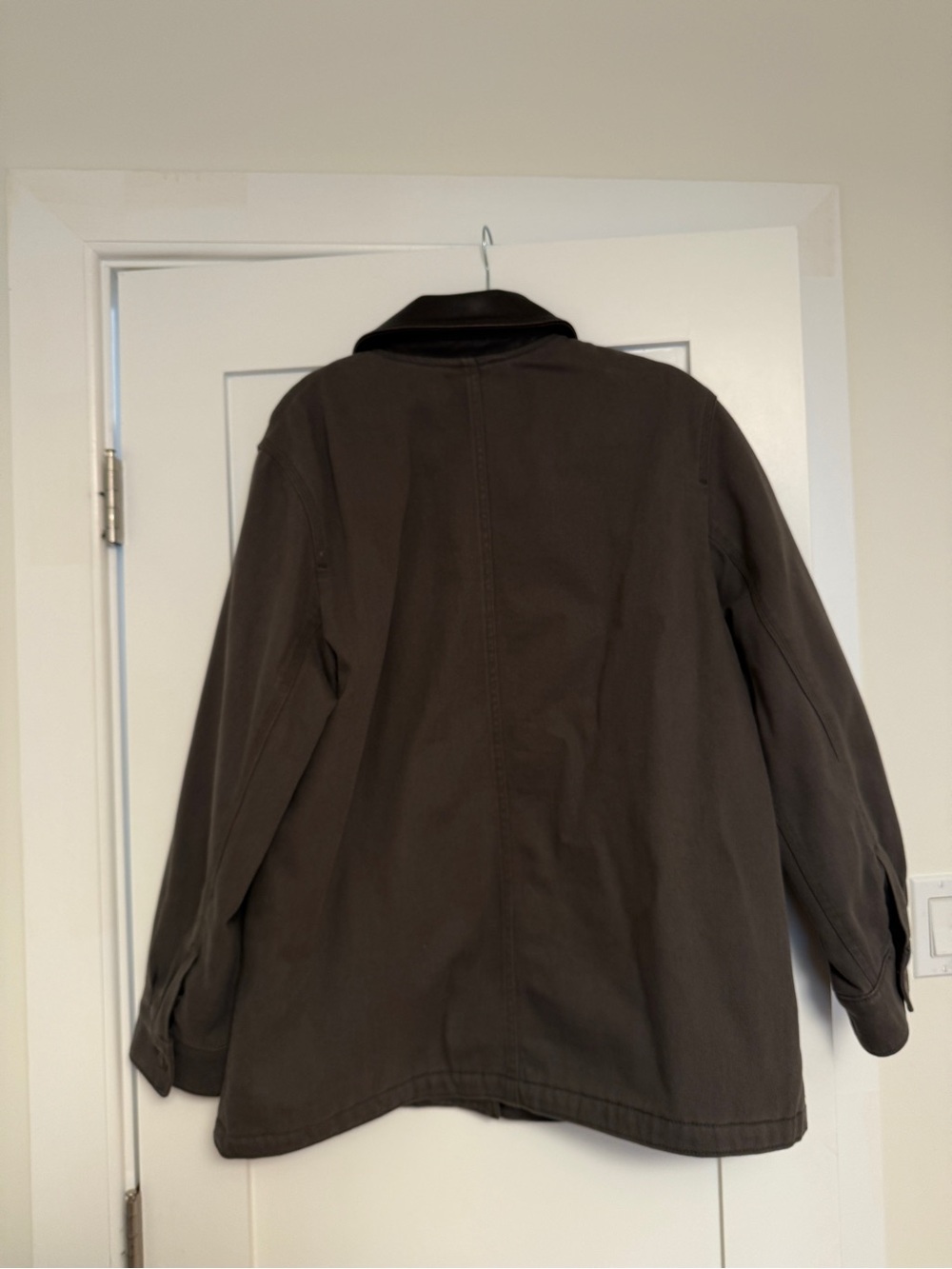 Abercrombie & Fitch Olive Utility Jacket with Contrast Collar - Picture 3 of 3